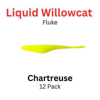 Liquid Willowcat Fluke Chartreuse 12 pk 
