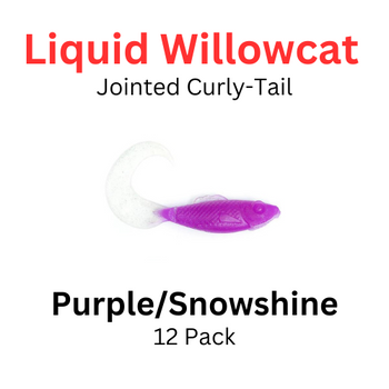 Liquid Willowcat Jointed Curly-Tail Purple/Snowshine 12 pk 