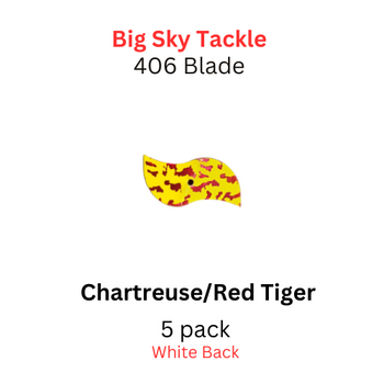 Chartreuse with Red Tiger 406 Blade