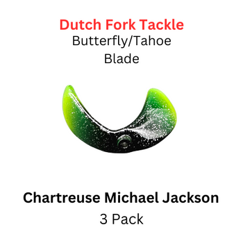 DUTCH FORK TACKLE: Butterfly Blade size 1 Chartreuse Michael Jackson 3 Pack