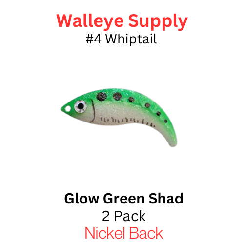 WHIPTAIL BLADES #4 GLOW GREEN SHAD