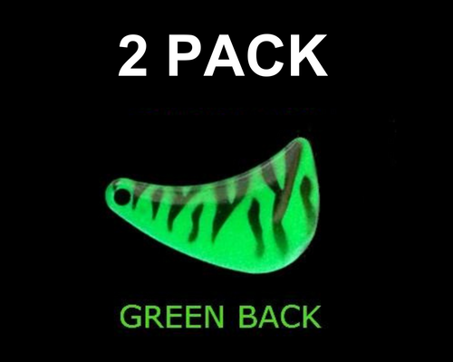 Spinner Blades HATCHET #4 GREEN ZEBRA