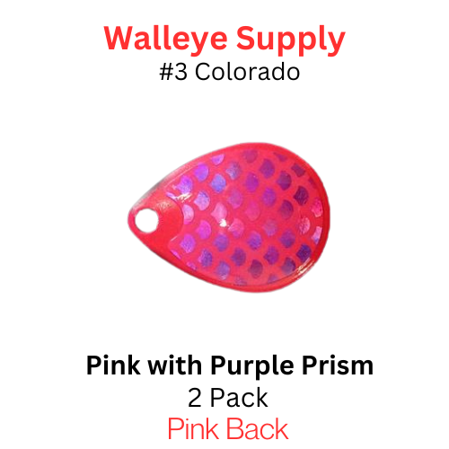 Colorado Spinner Blades #3 Pink with Purple Prism Scale 2/pk