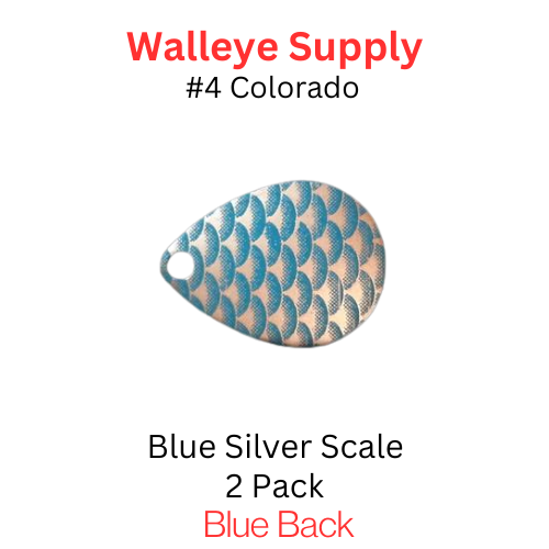 Colorado Spinner Blades # 4 Blue Silver Scale
