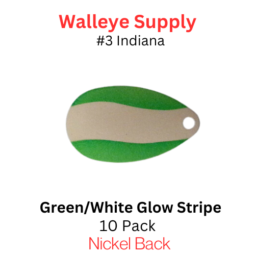#3 Indiana Spinner Blade Green with Glow Stripe