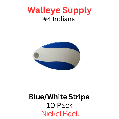 #4 Indiana Spinner Blade Blue with White Stripe
