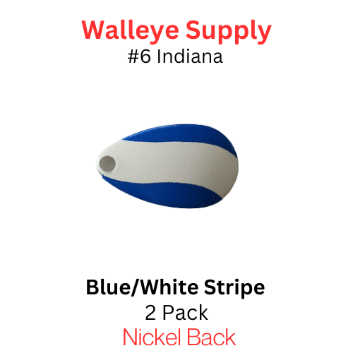 #6 Indiana Spinner Blades Blue with White Stripes