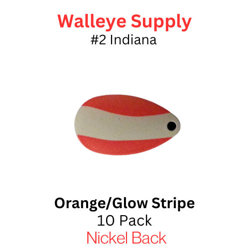 #2 Indiana Spinner Blade Orange with Glow Stripe