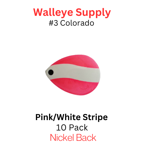 #3 Colorado Spinner Blade Pink with White Stripe