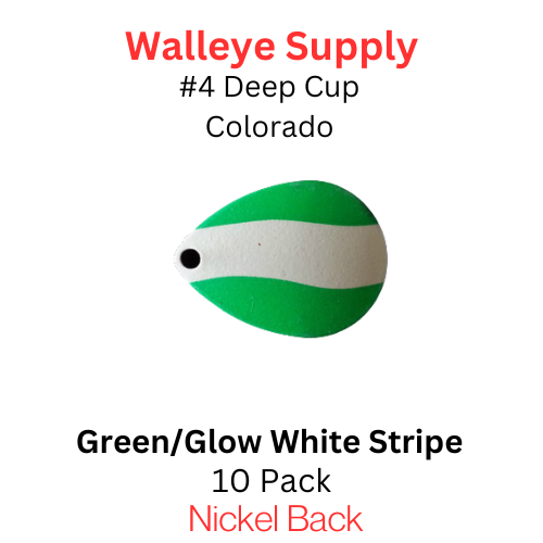 #4 Colorado Spinner Blades Green with Glow Stripe