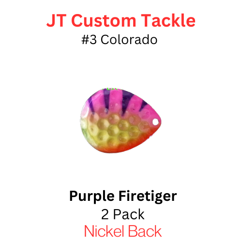 JT COLORADO spinner blades #3 PURPLE FIRETIGER