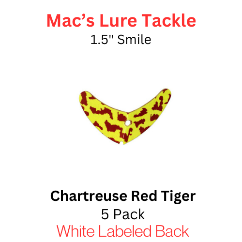 Macks Smile Blade 1.5" CHARTREUSE RED TIGER