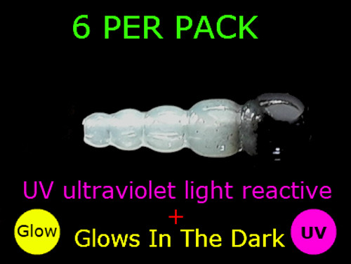 UV REACTIVE STACK BEADS GLOW/BLACK