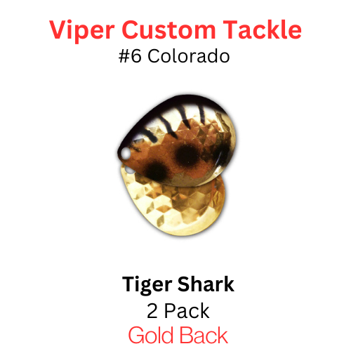 Viper Tackle Colorado Blades #6 Tiger Shark