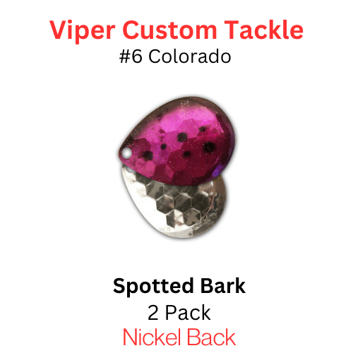 Viper Tackle Colorado Blades #6 Spotted Bark