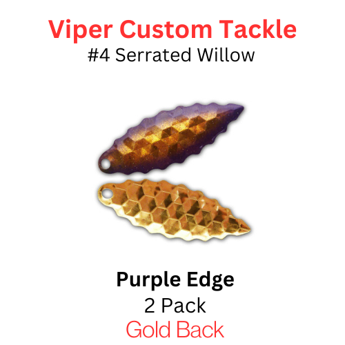 Viper Tackle Willow Blade size 4 Purple Edge