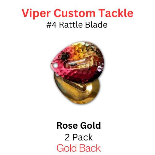 Viper Tackle Rattle Blades #4 Rose Gold