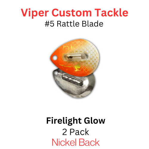 Viper Tackle Rattle Blades #5 Firelight Glow