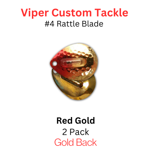 Viper Tackle Rattle Blades #4 Red Gold