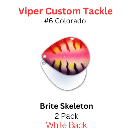 Viper Tackle Steel Blades #6 Brite Skeleton