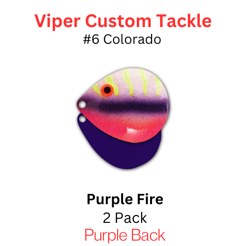 Viper Tackle Steel Blades #6 Purple Fire