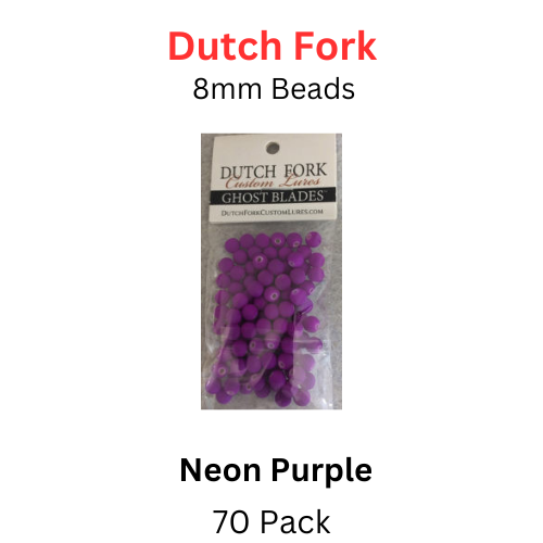 Dutch Fork Neon Purple 8mm Beads