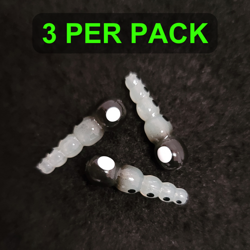 BLACKEYED GLOW MAYFLY BEAD 3pk stack bead 
