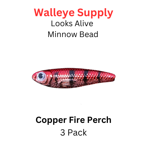 Looks Alive Minnow Beads COPPER FIRE PERCH