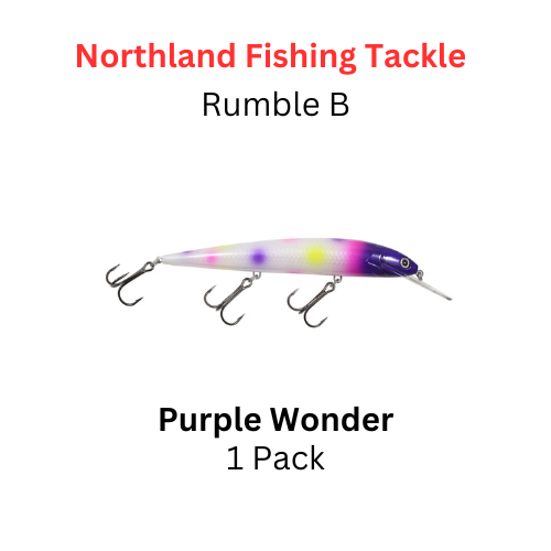 NORTHLAND FISHING TACKLE: Rumble B Crankbait size 9 color PURPLE WONDER