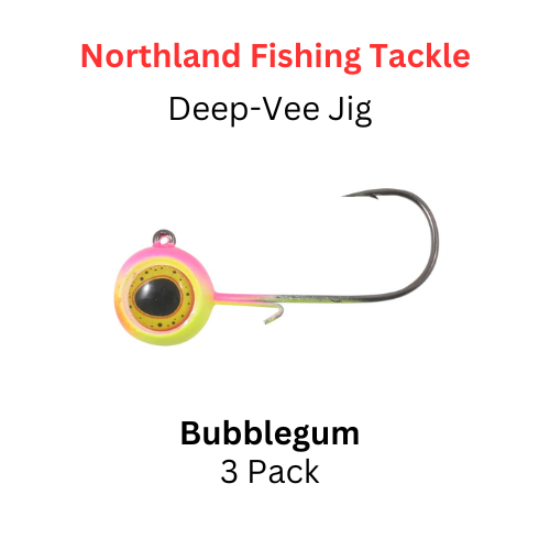 Northland Fishing Tackle: 3/8 oz DEEP-VEE JIG Bubblegum