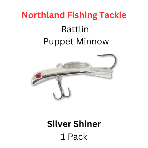 Northland Fishing Tackle: 1/4 oz RATTLIN' PUPPET MINNOW Silver Shiner Northland Fishing Tackle: 1/4 oz RATTLIN' PUPPET MINNOW Silver Shiner