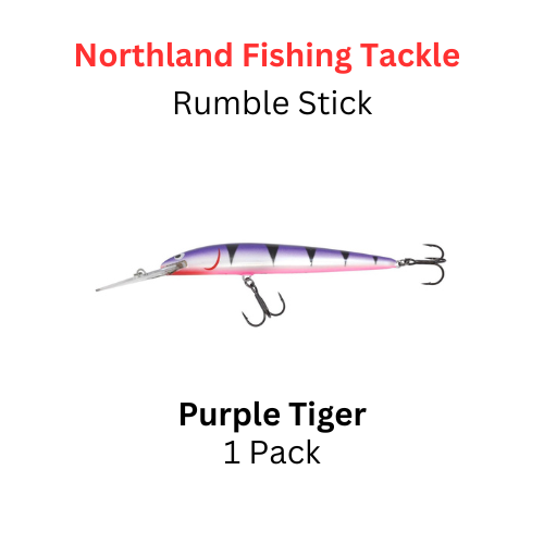 Northland Fishing Tackle Rumble stick crankbait size 5 Purple Tiger Northland Fishing Tackle Rumble stick crankbait size 5 Purple Tiger