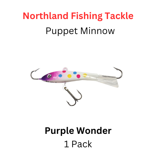NORTHLAND FISHING TACKLE: 1/4oz Puppet Minnow Jig PURPLE WONDER