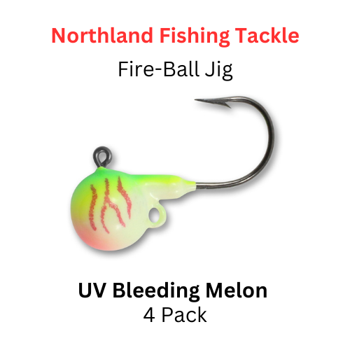 NORTHLAND FISHING TACKLE: Fire-ball Jig head 3/8oz UV BLEEDING MELON
