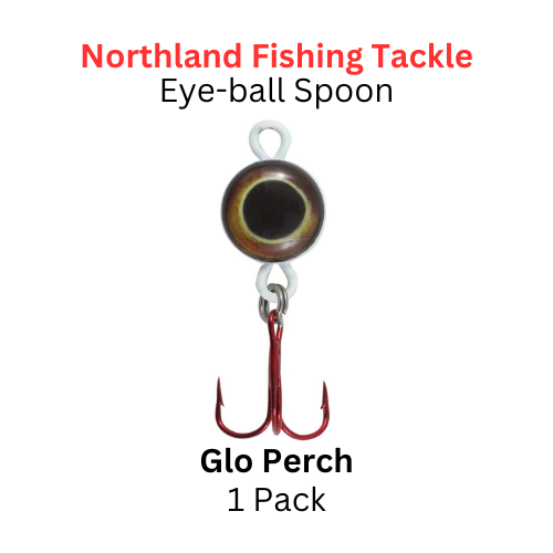 Northland Fishing Tackle: 1/40z Eye-Ball Spoon Glo Perch
