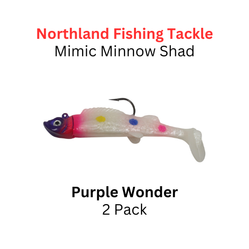 NORTHLAND FISHING TACKLE: 1/16oz Mimic Minnow Shad PURPLE WONDER