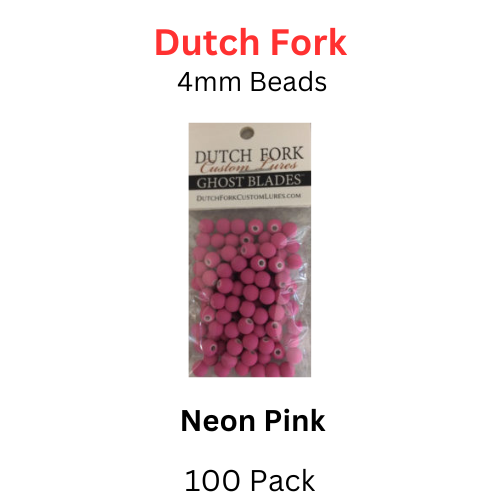 Dutch Fork Neon Pink 4mm Beads