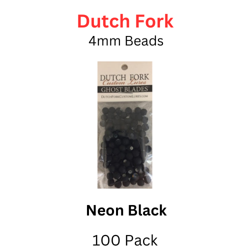 Dutch Fork Neon Black 4mm Beads