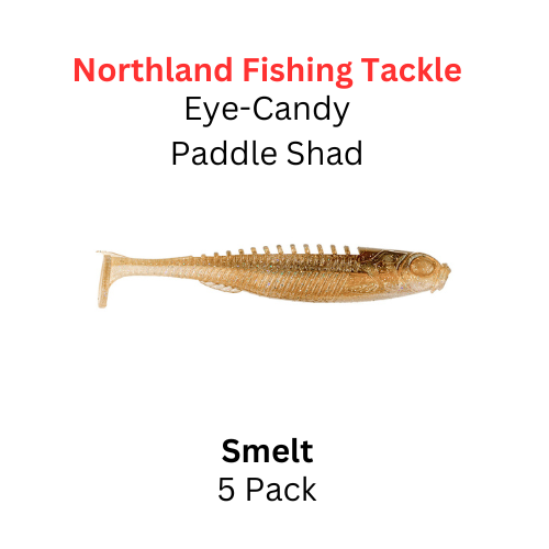 NORTHLAND FISHING TACKLE Eye Candy Paddle Shad Smelt 5/pk NORTHLAND FISHING TACKLE Eye Candy Paddle Shad Smelt 5/pk