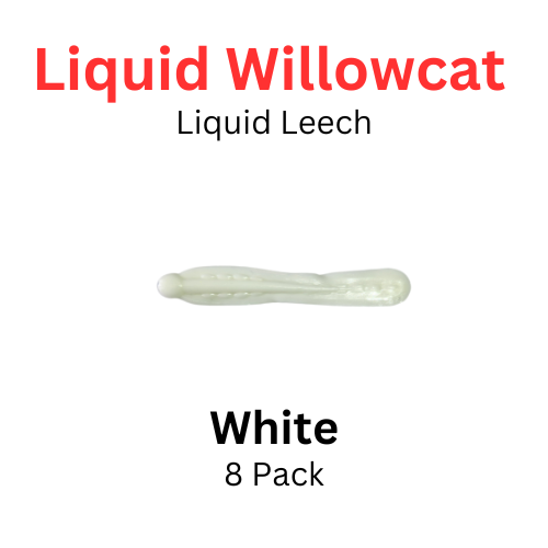 Liquid Willowcat Liquid Leech White 8 pack 