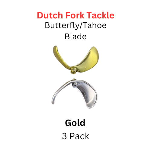 DUTCH FORK TACKLE: Butterfly Blade size 1 Gold 3 Pack 