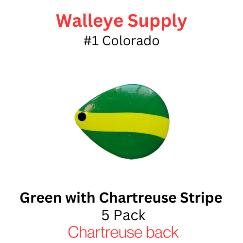 #1 Colorado Green with Chartreuse stripe 5 pk