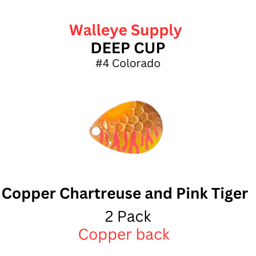 Deep Cup Colorado #4 Copper and Chartreuse with Pink Tiger