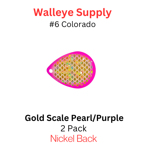 Spinner Blades COLORADO #6 GOLD PRISM PEARL/PURPLE