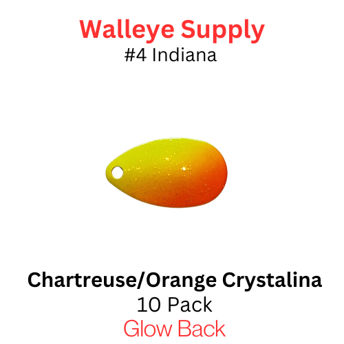 #4 Indiana CHARTREUSE/ORANGE/CRYSTALINA with WHITE GLOW back