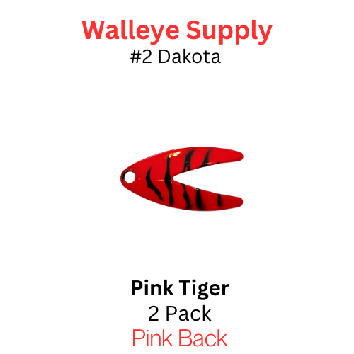 #2 Dakota PINK TIGER spinner Blade 2 Pack