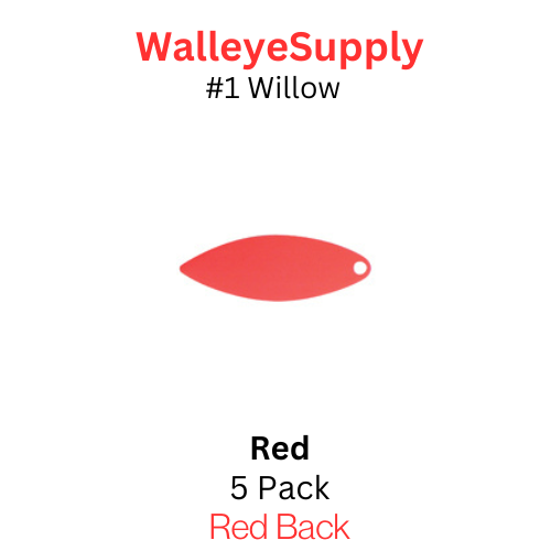 SIZE 1 WILLOW spinner blade RED 5 pk