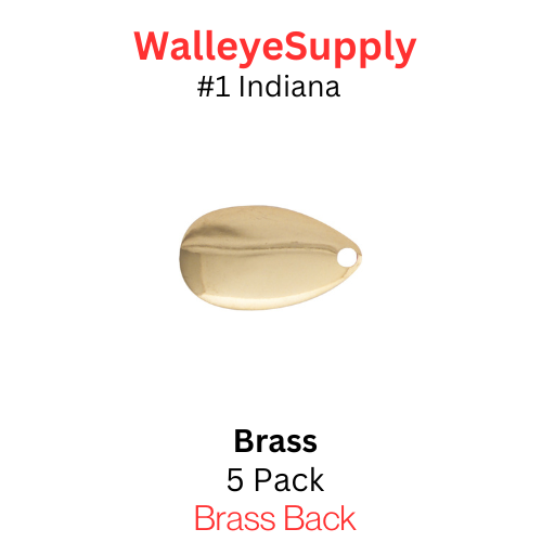 SIZE 1 INDIANA spinner blade BRASS 5 pk