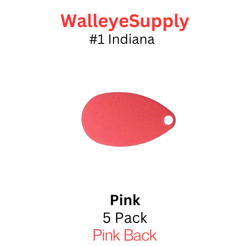 SIZE 1 INDIANA spinner blade PINK 5 pk