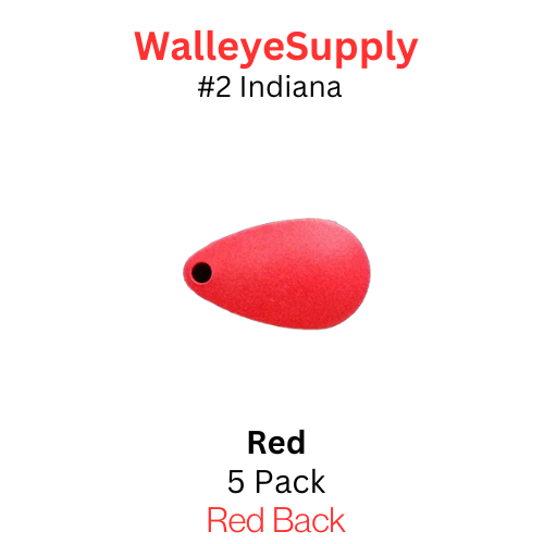 SIZE 2 INDIANA spinner blade RED 5 pk